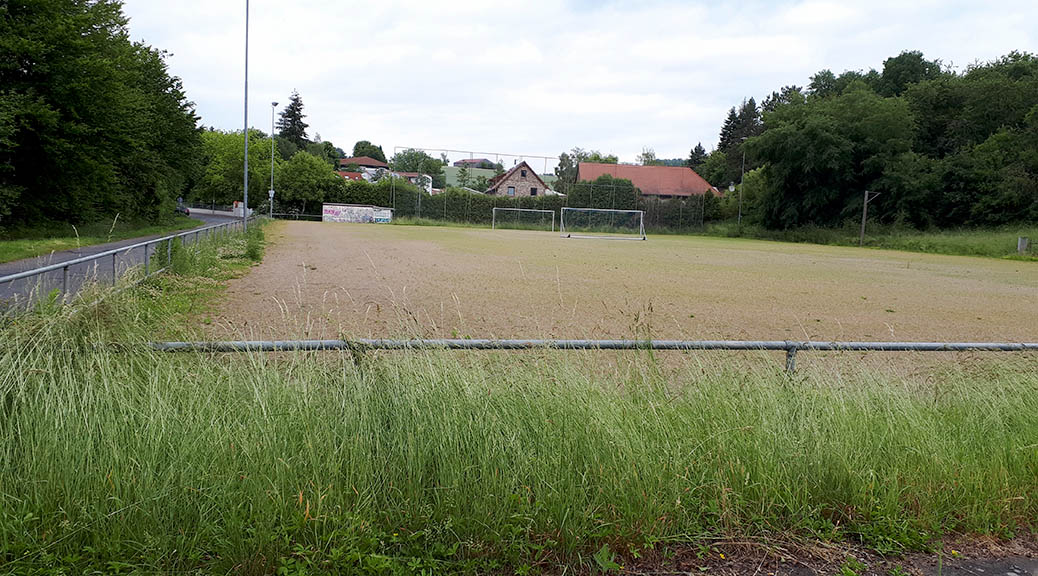Der Brensbacher Bolzplatz am 5. Juni 2020